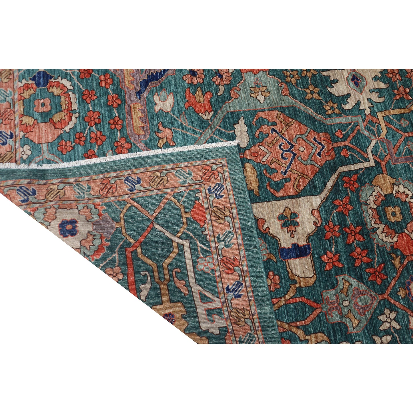 ARYANA ARYAN GREEN / ORANGE 9'2" X 11'9"