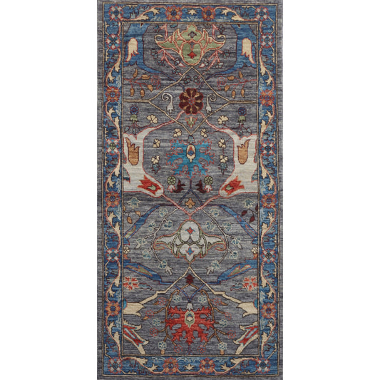 ARYANA ARYAN GREY / LIGHT BLUE 2'7" X 5'5"