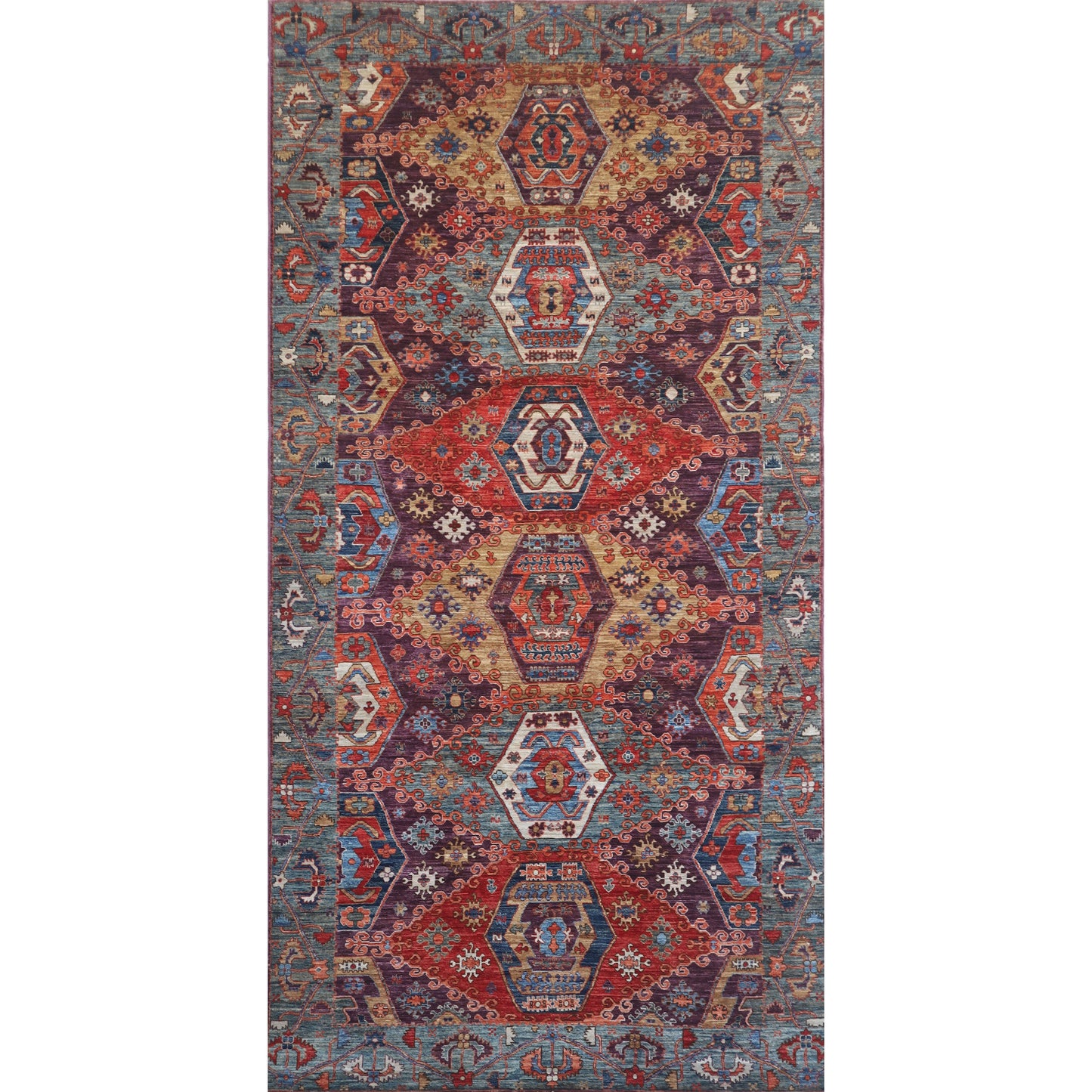 ARYANA ARYAN AUBERGINE / GREEN 5'10" X 11'5"