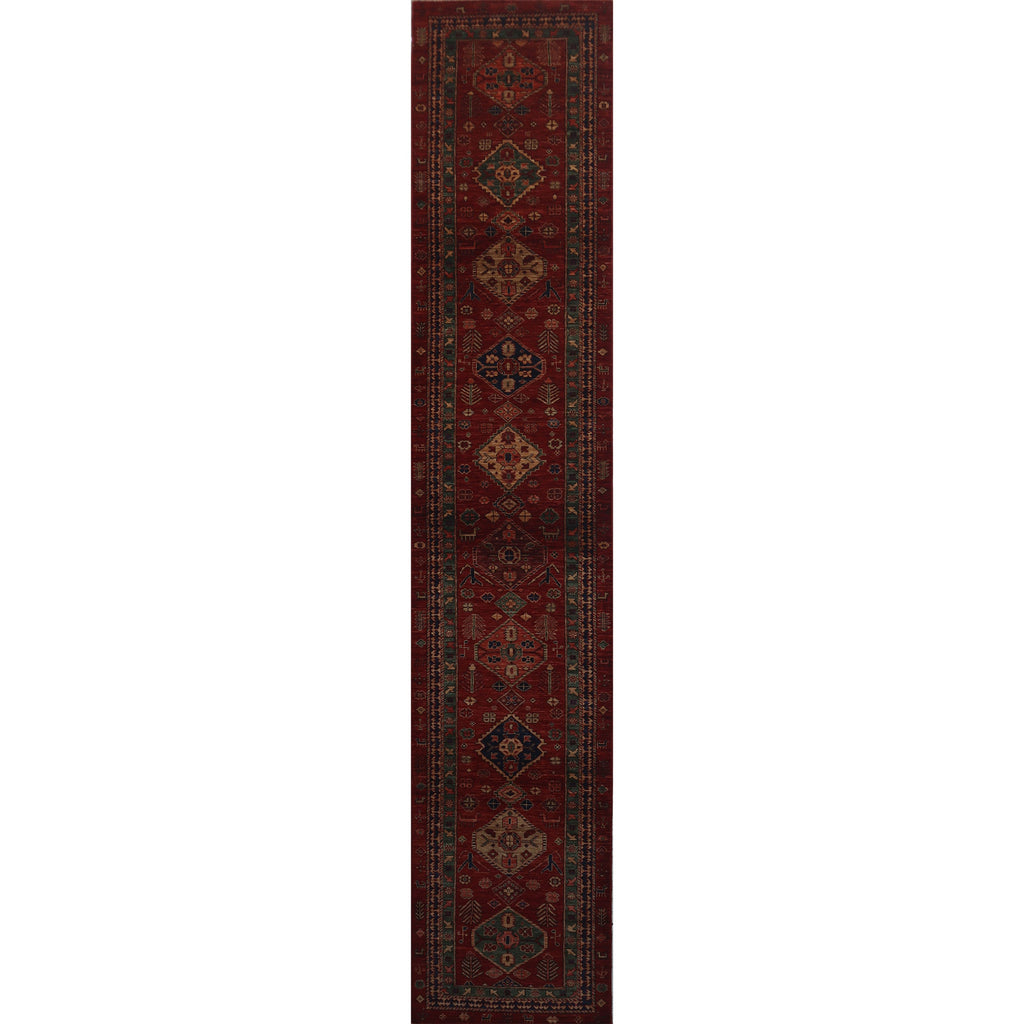 ARYANA ARYAN RED / GREEN 2'8" X 15'10"