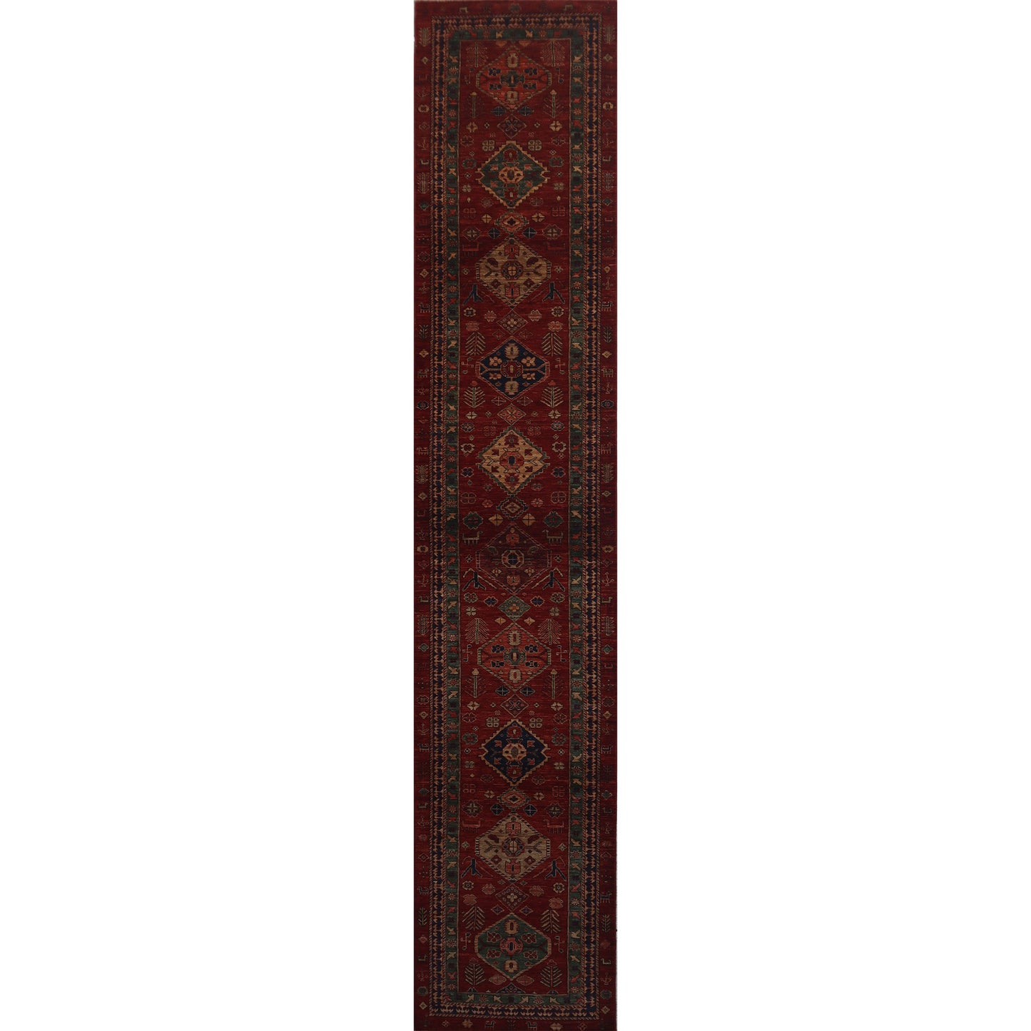 ARYANA ARYAN RED / GREEN 2'8" X 15'10"