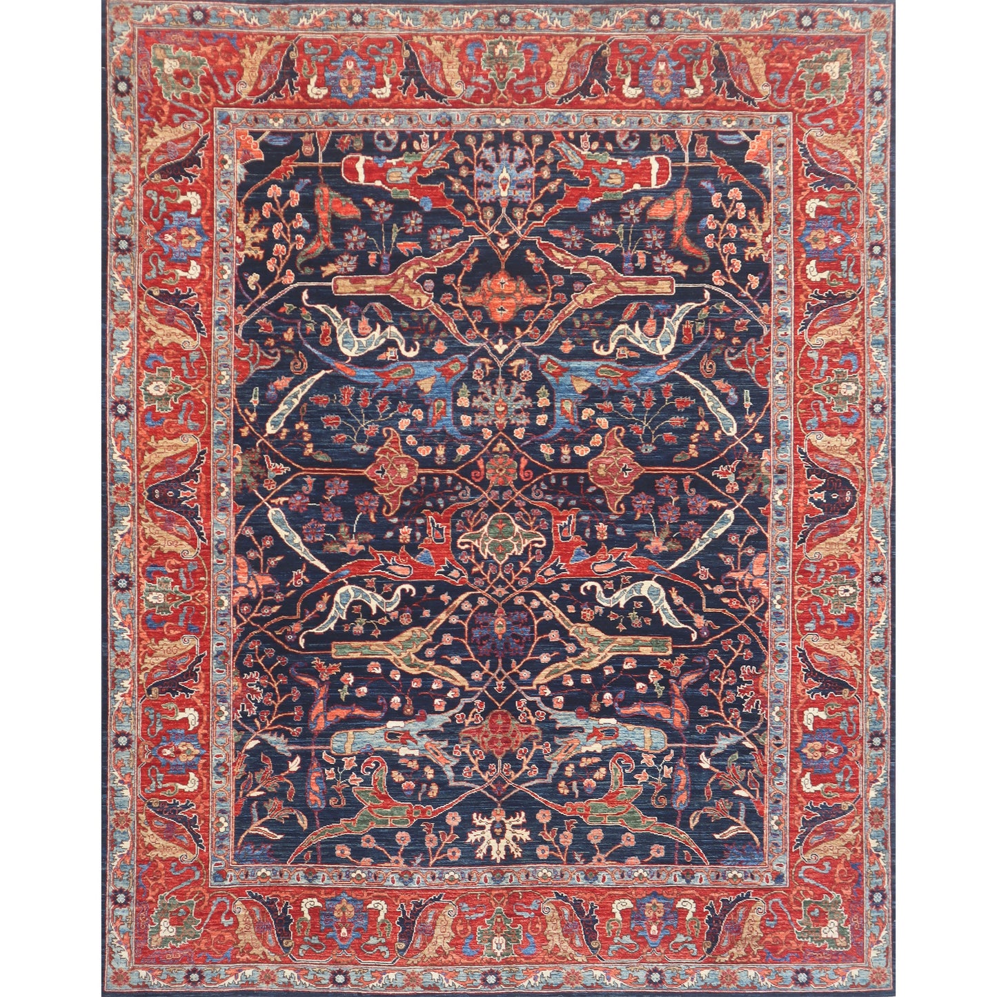 ARYANA ARYAN NAVY / RUST 8' X 9'7"