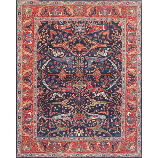 ARYANA ARYAN NAVY / RUST 8' X 9'7"