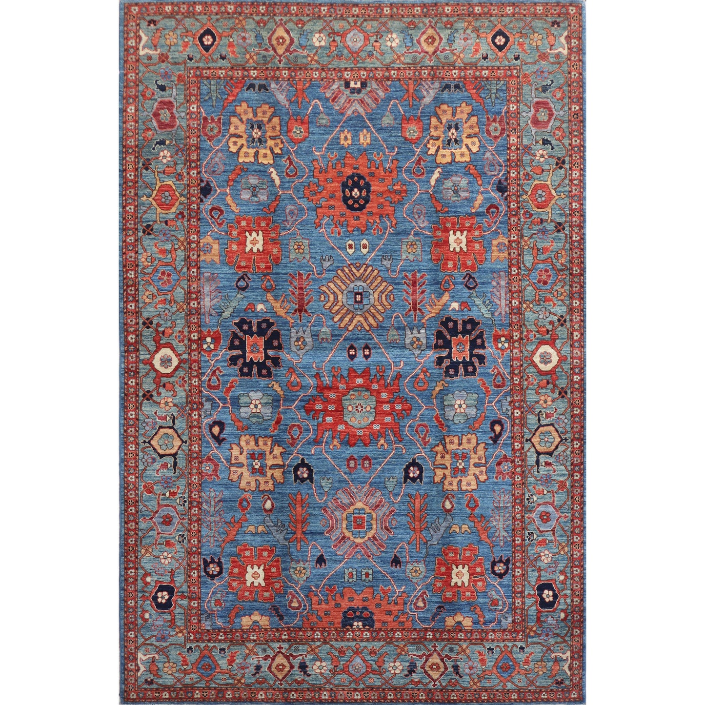ARYANA ARYAN LIGHT BLUE / GREEN 6'1" X 9'