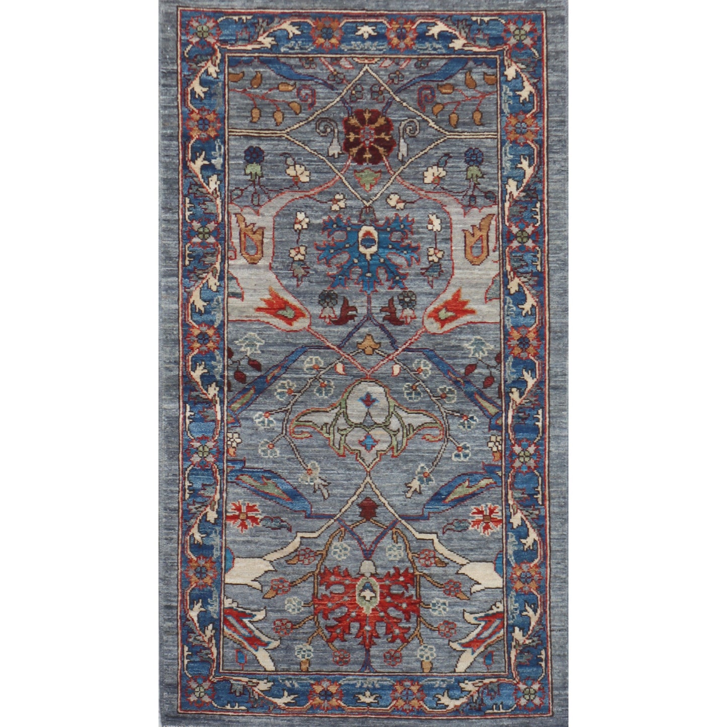 ARYANA ARYAN GREY / LIGHT BLUE 2'8" X 4'10"