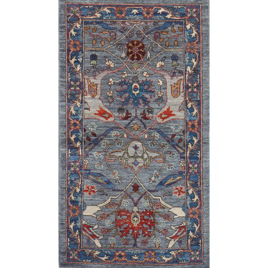 ARYANA ARYAN GREY / LIGHT BLUE 2'8" X 4'10"