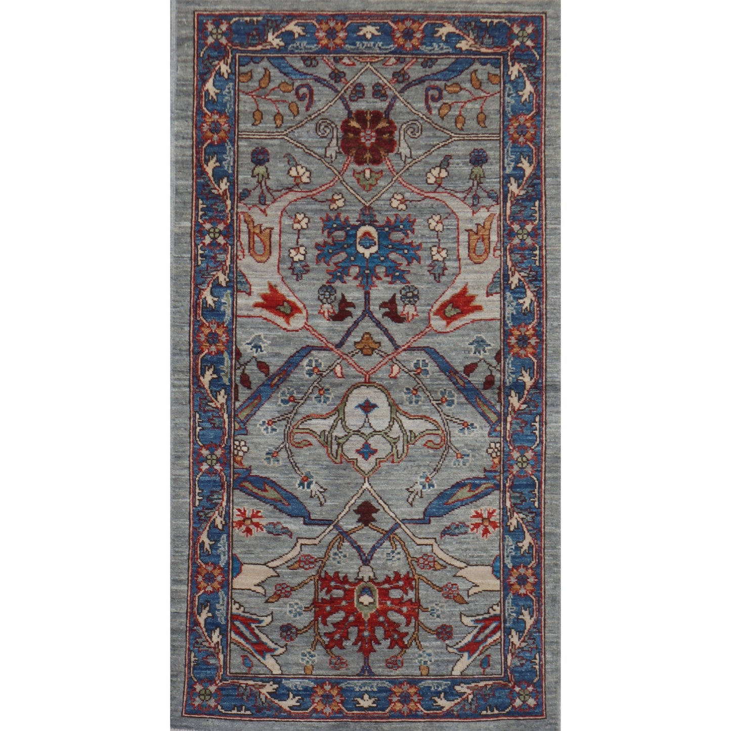 ARYANA ARYAN GREY / LIGHT BLUE 2'8" X 4'11"