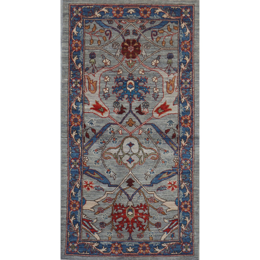 ARYANA ARYAN GREY / LIGHT BLUE 2'8" X 4'11"