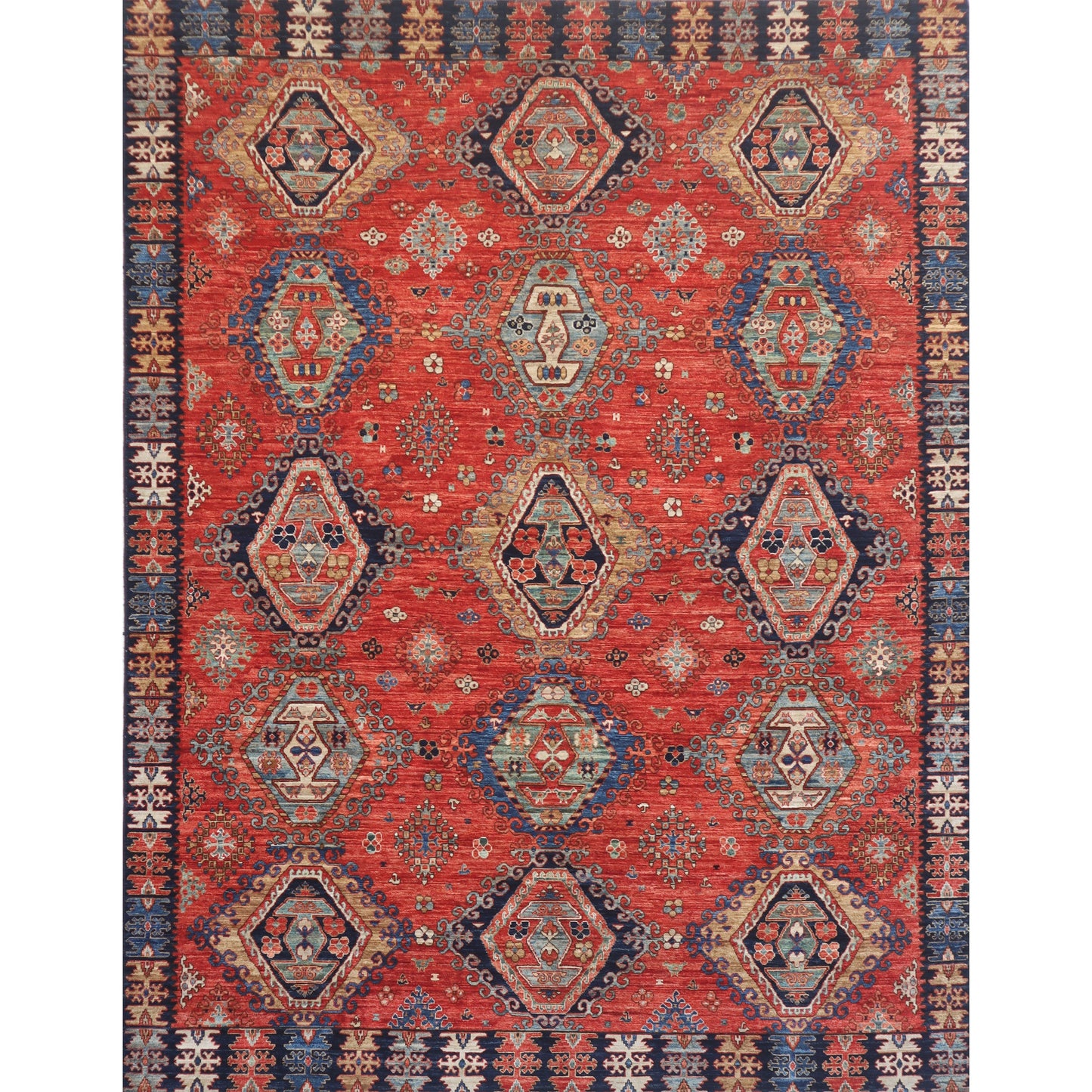 ARYANA ARYAN RUST / NAVY 7'11" X 9'9"