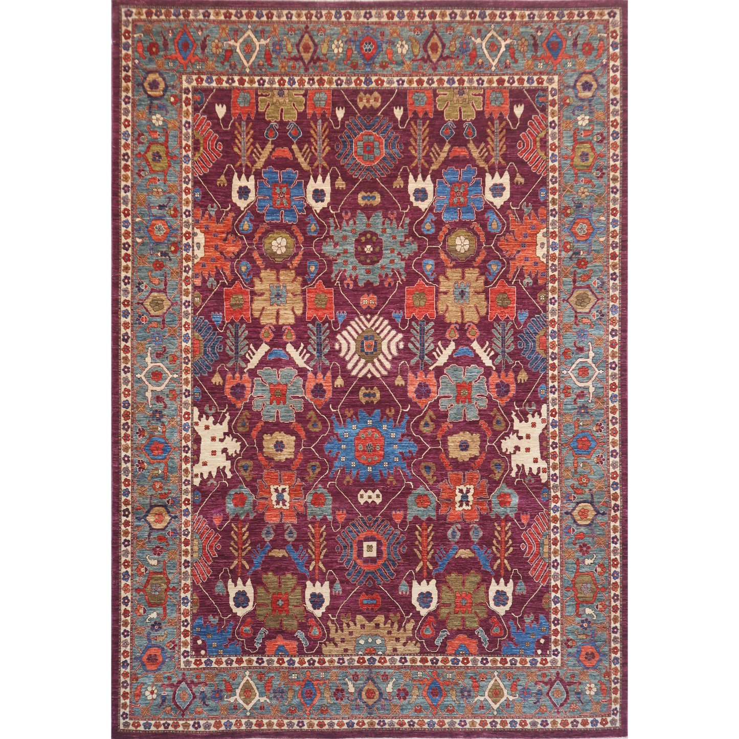 ARYANA ARYAN AUBERGINE / GREEN 8'11" X 11'9"