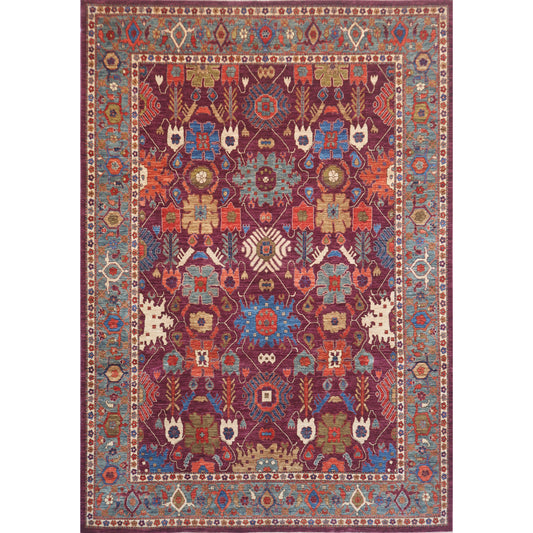 ARYANA ARYAN AUBERGINE / GREEN 8'11" X 11'9"