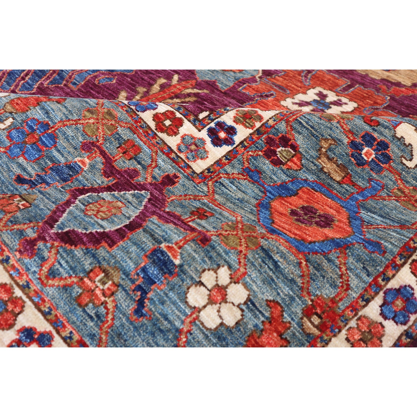 ARYANA ARYAN AUBERGINE / GREEN 8'11" X 11'9"
