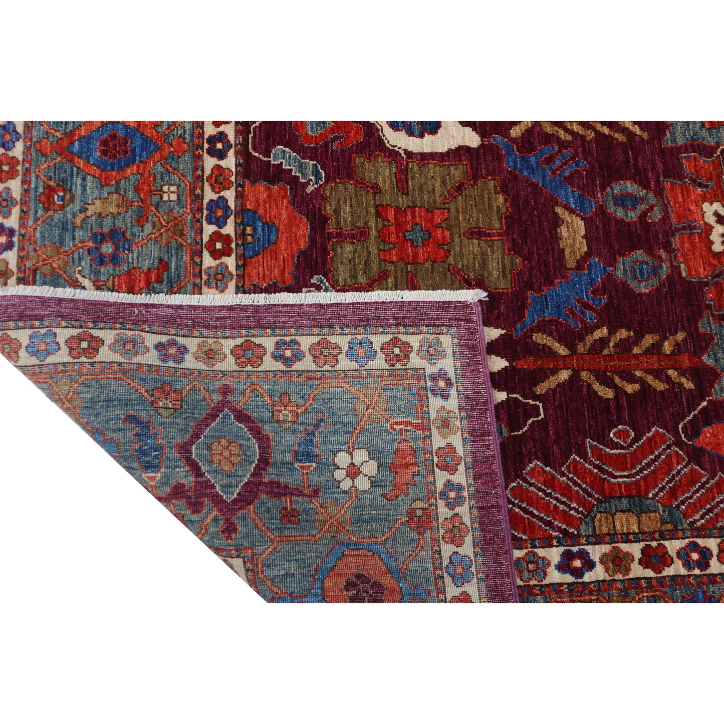 ARYANA ARYAN AUBERGINE / GREEN 8'11" X 11'9"