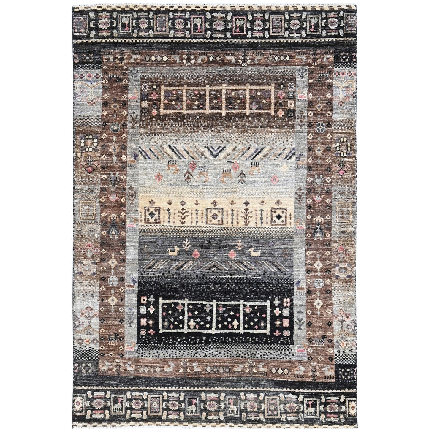 ARYANA GABEH BLACK / BROWN 3'10" X 5'10"