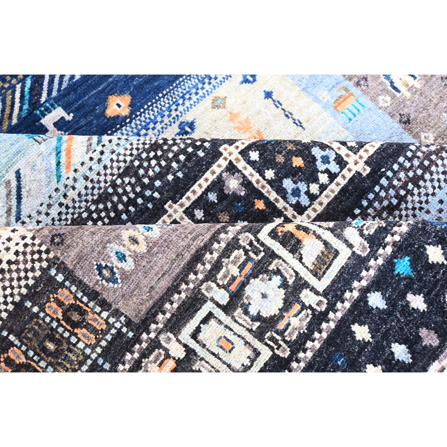 ARYANA GABEH BLUE / GREY 5' X 6'9"
