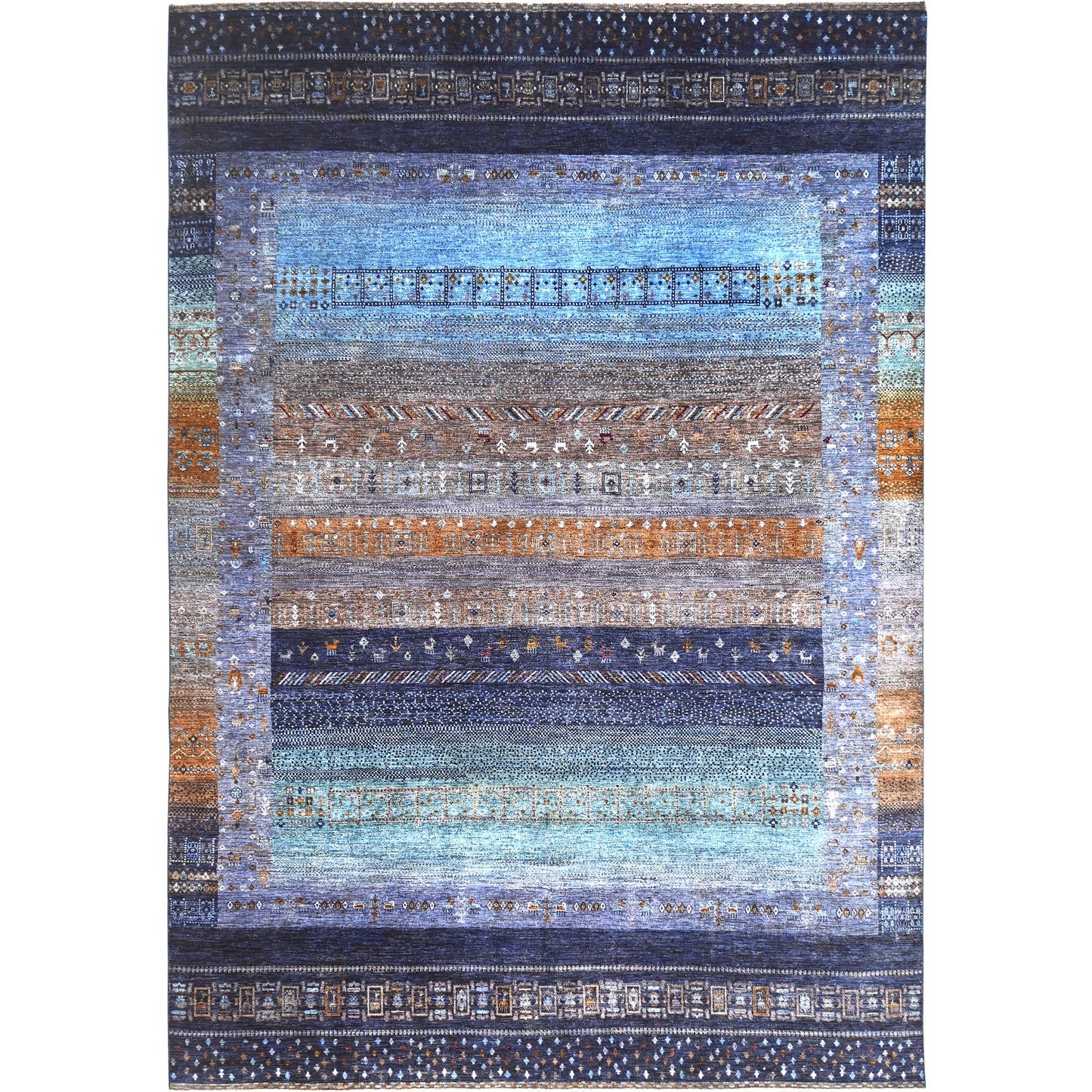 ARYANA GABEH BLUE / BROWN 8'11" X 13'1"
