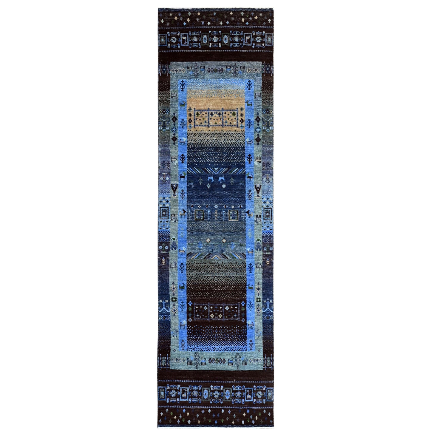 ARYANA GABEH BLACK / BLUE 2'7" X 9'7"