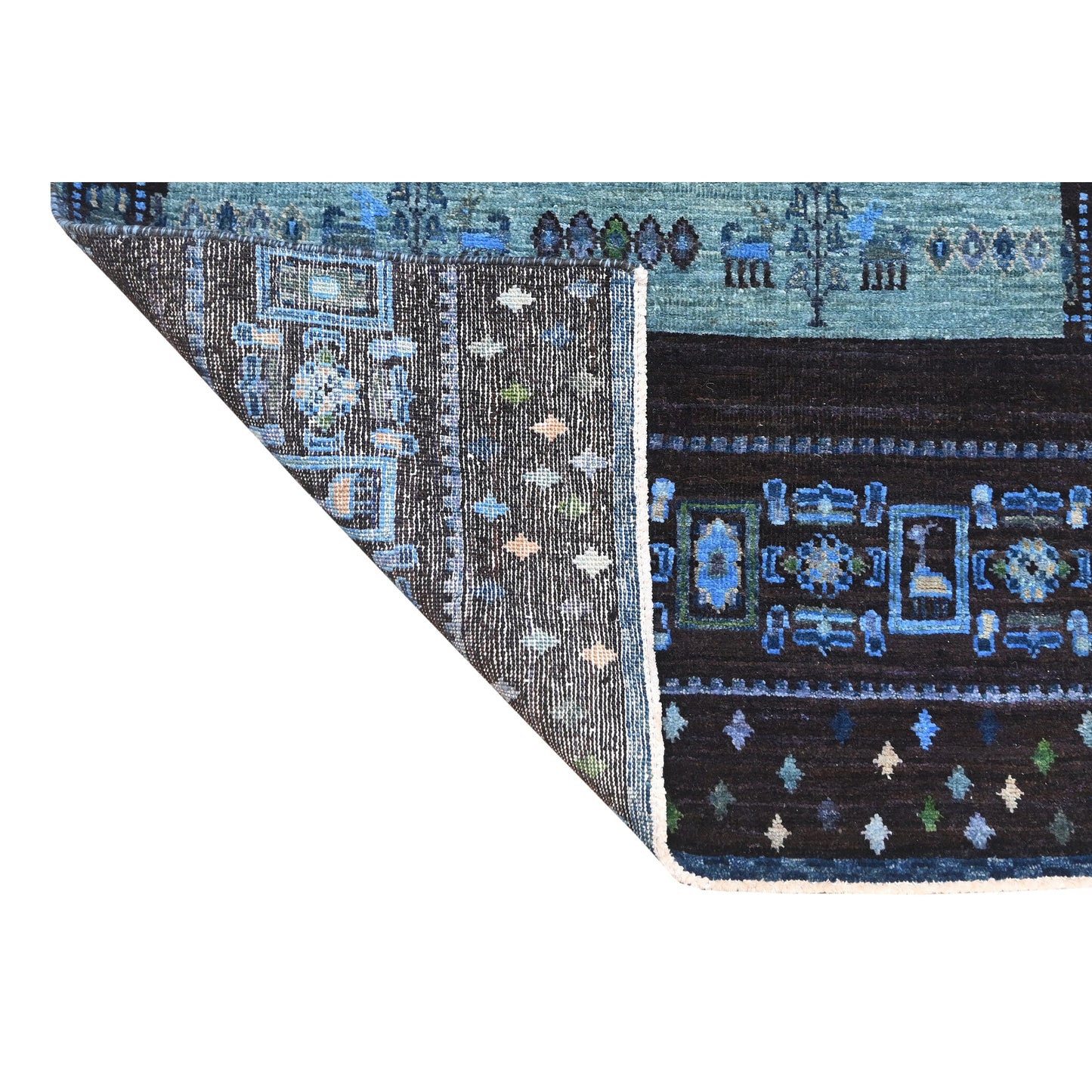 ARYANA GABEH BLACK / BLUE 2'7" X 9'7"