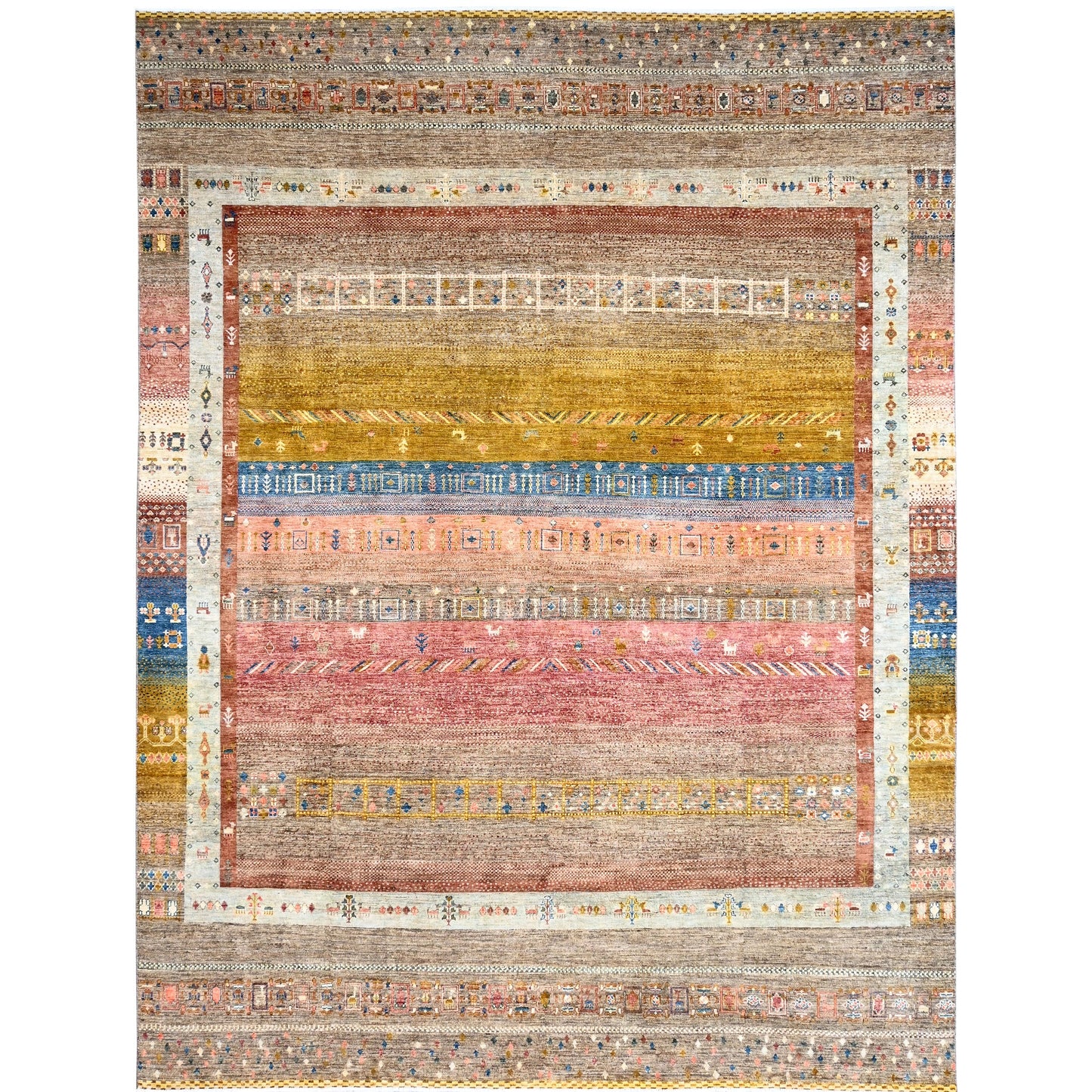 ARYANA GABEH KHAKI / GOLD 8'10" X 11'