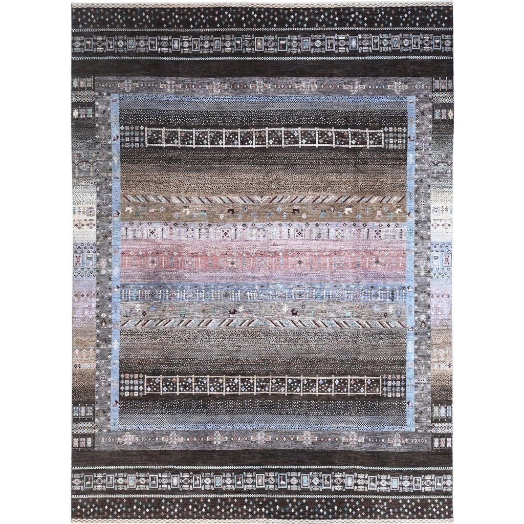 ARYANA GABEH BLACK / BROWN 9' X 11'9"