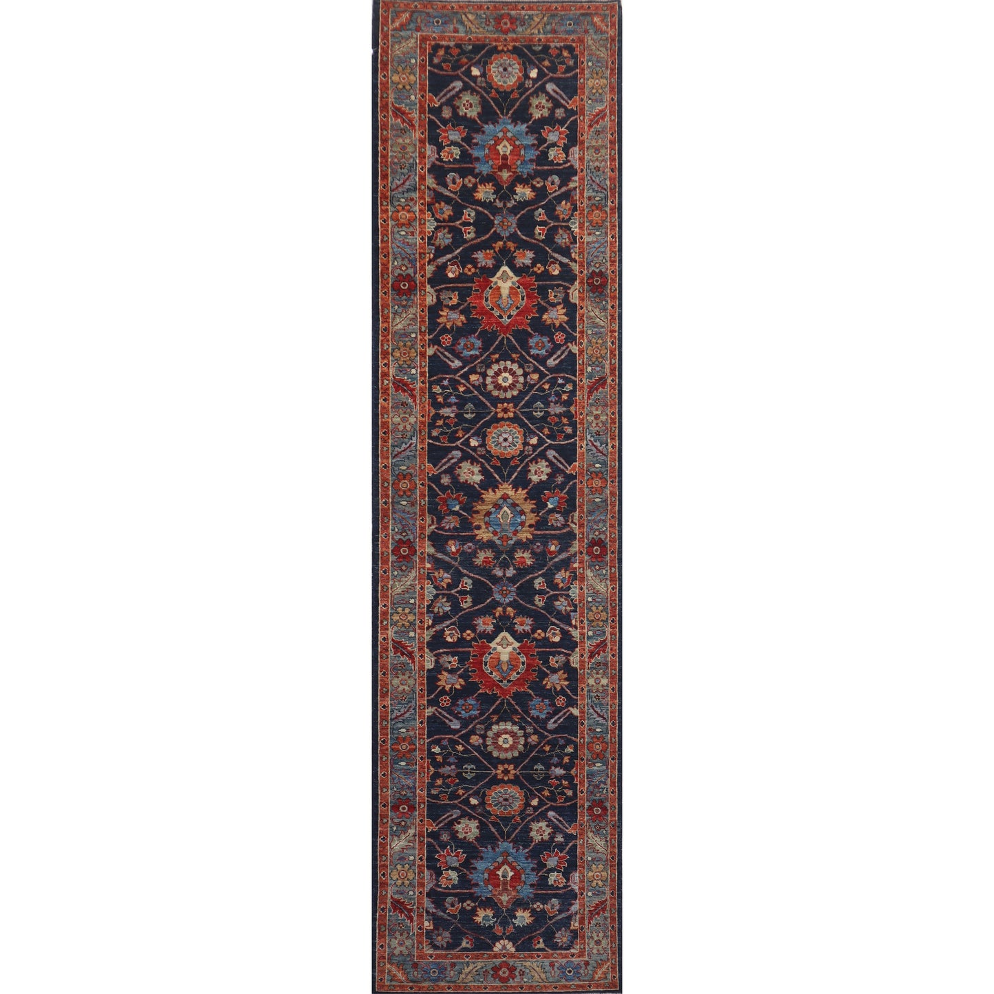 ARYANA ARYAN NAVY / GREEN 3'1" X 12'4"