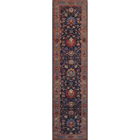 ARYANA ARYAN NAVY / GREEN 3'1" X 12'4"
