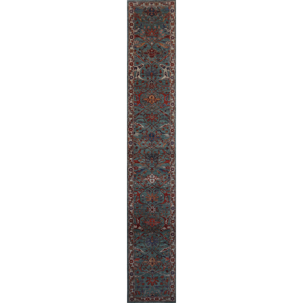 ARYANA ARYAN GREEN / IVORY 2'5" X 17'