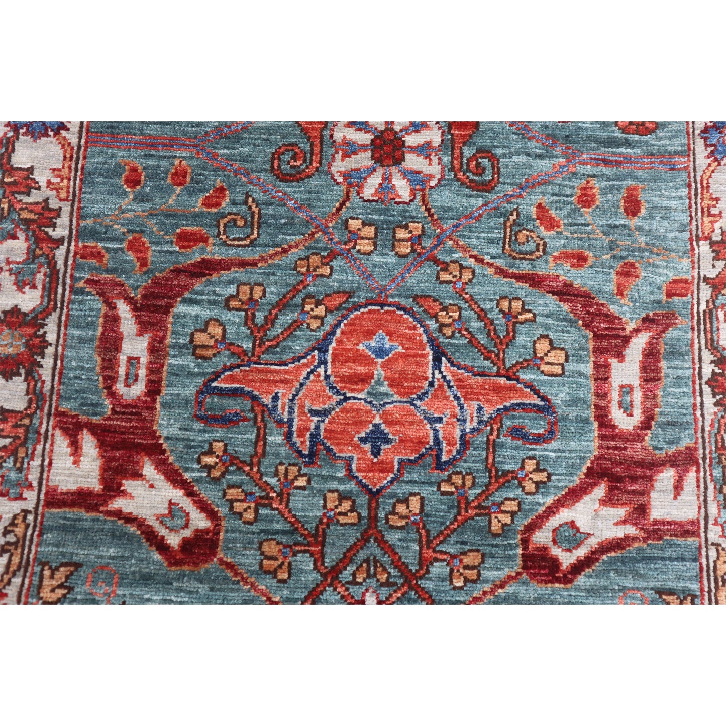 ARYANA ARYAN GREEN / IVORY 2'5" X 17'