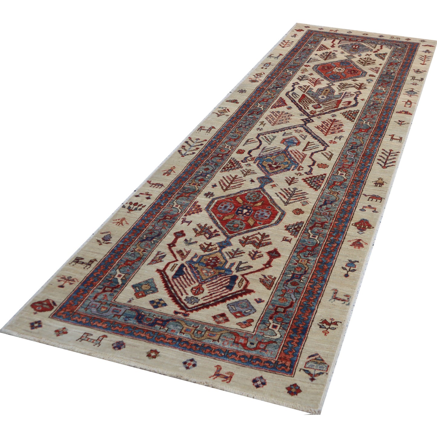 ARYANA ARYAN BEIGE / GREEN 2'10" X 9'8"