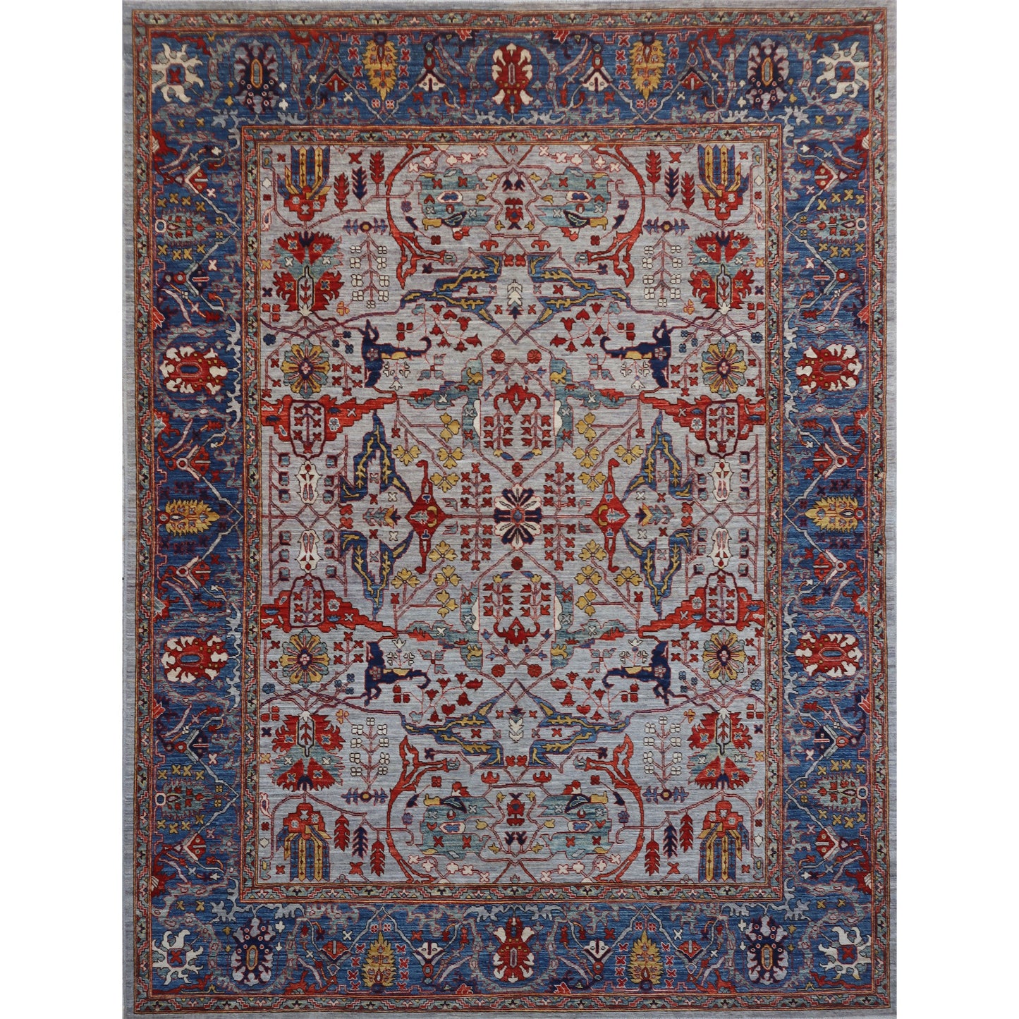 ARYANA ARYAN GREEN / LIGHT BLUE 8'4" X 10'5"