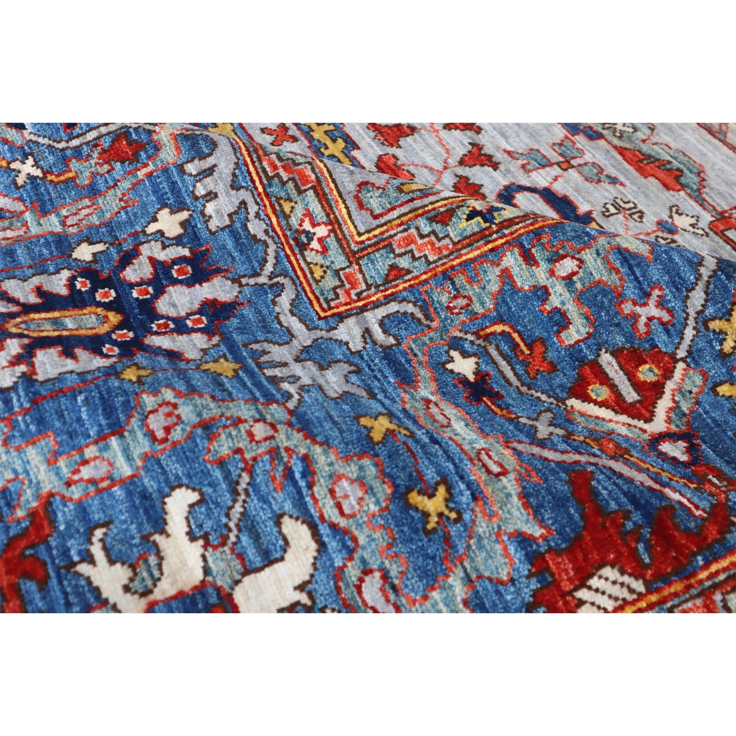 ARYANA ARYAN GREEN / LIGHT BLUE 8'4" X 10'5"