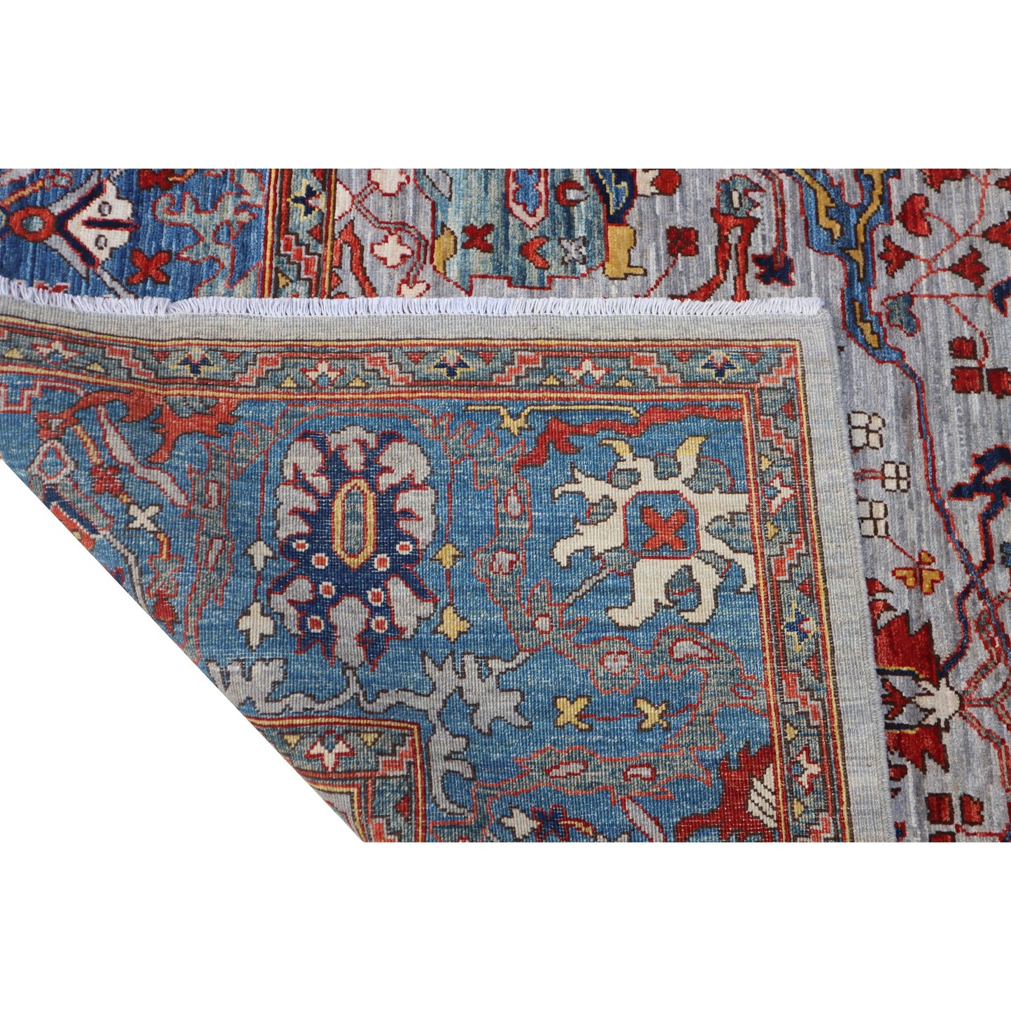 ARYANA ARYAN GREEN / LIGHT BLUE 8'4" X 10'5"