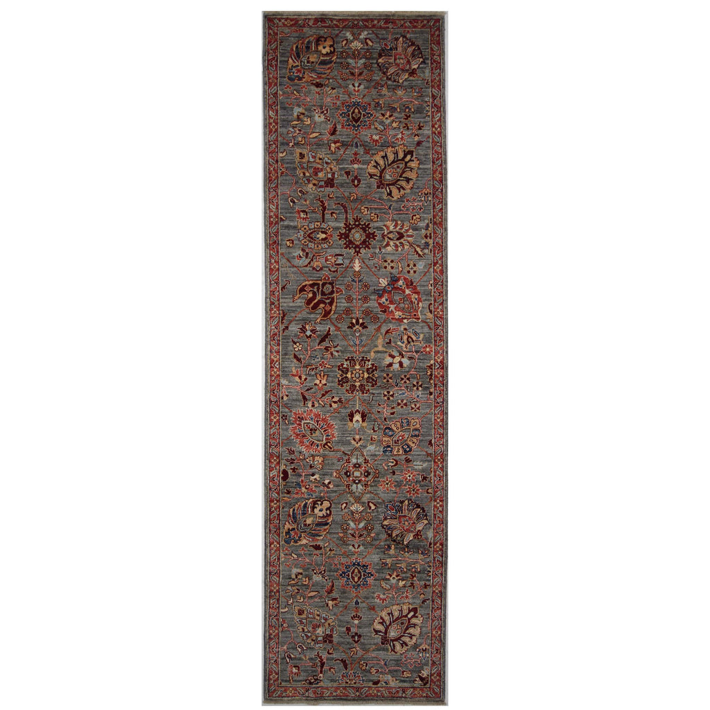 ARYANA ARYAN GREY / RED 2'7" X 9'11"