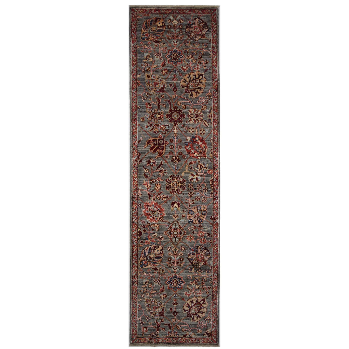 ARYANA ARYAN GREY / RED 2'7" X 9'11"