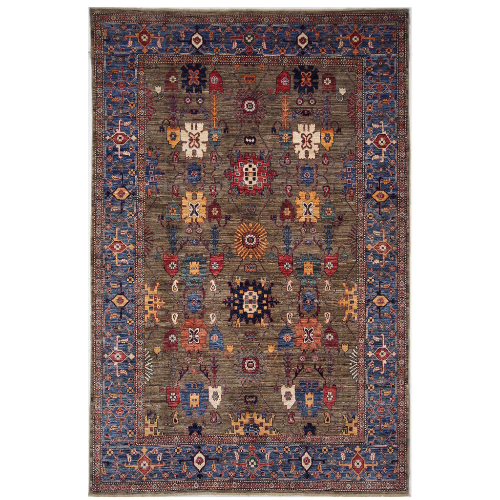 ARYANA ARYAN BROWN / BLUE 6' X 9'3"