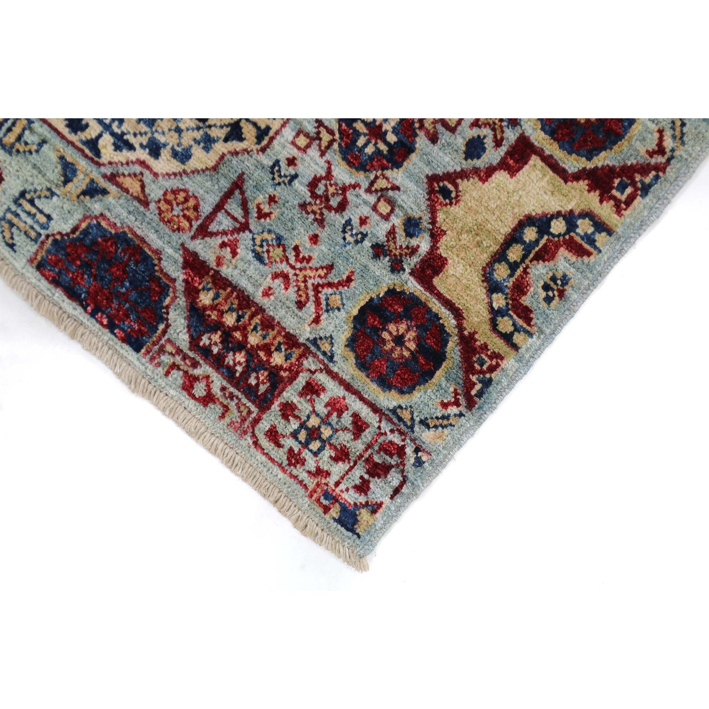 ARYANA MAMLU LIGHT BLUE / RED 2'5" X 10'