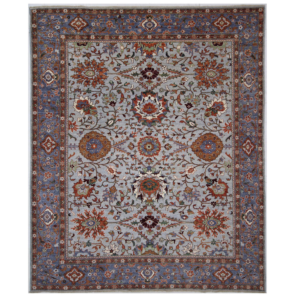 ARYANA ARYAN LIGHT GREEN / BLUE 8'2" X 9'9"