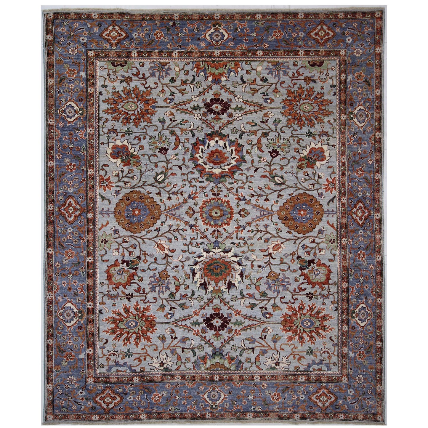 ARYANA ARYAN LIGHT GREEN / BLUE 8'2" X 9'9"