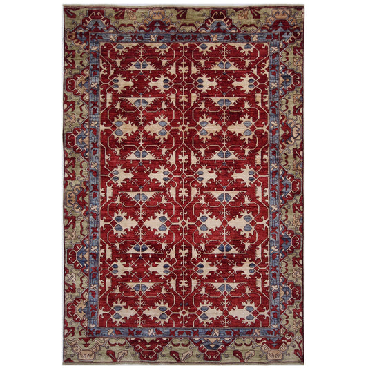 ARYANA ARYAN RED / LIGHT GREEN 5'11" X 8'9"