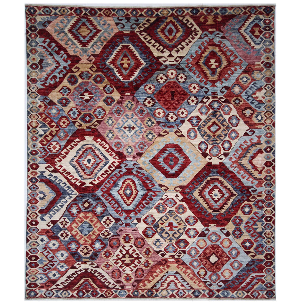 ARYANA KILIM RED / IVORY 8'4" X 9'10"