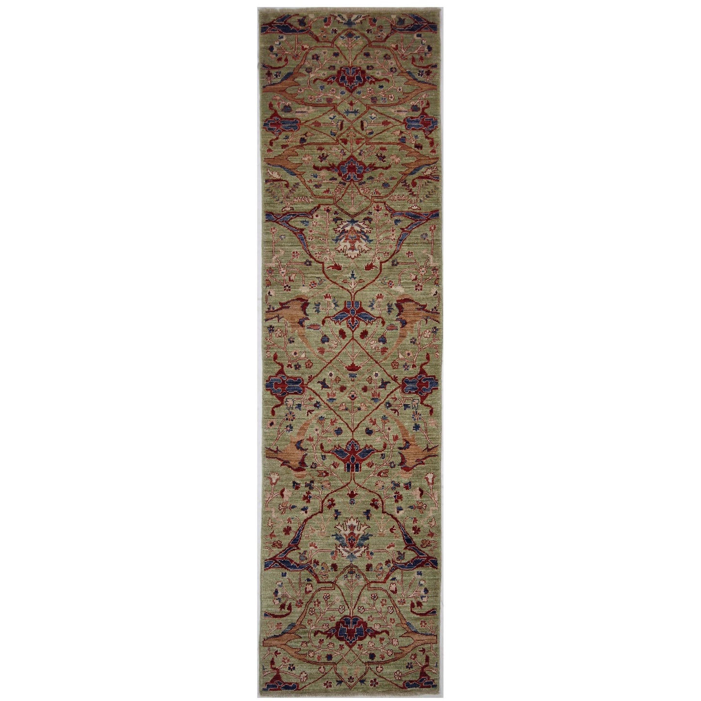ARYANA ARYAN GREEN / RED 2'7" X 9'9"