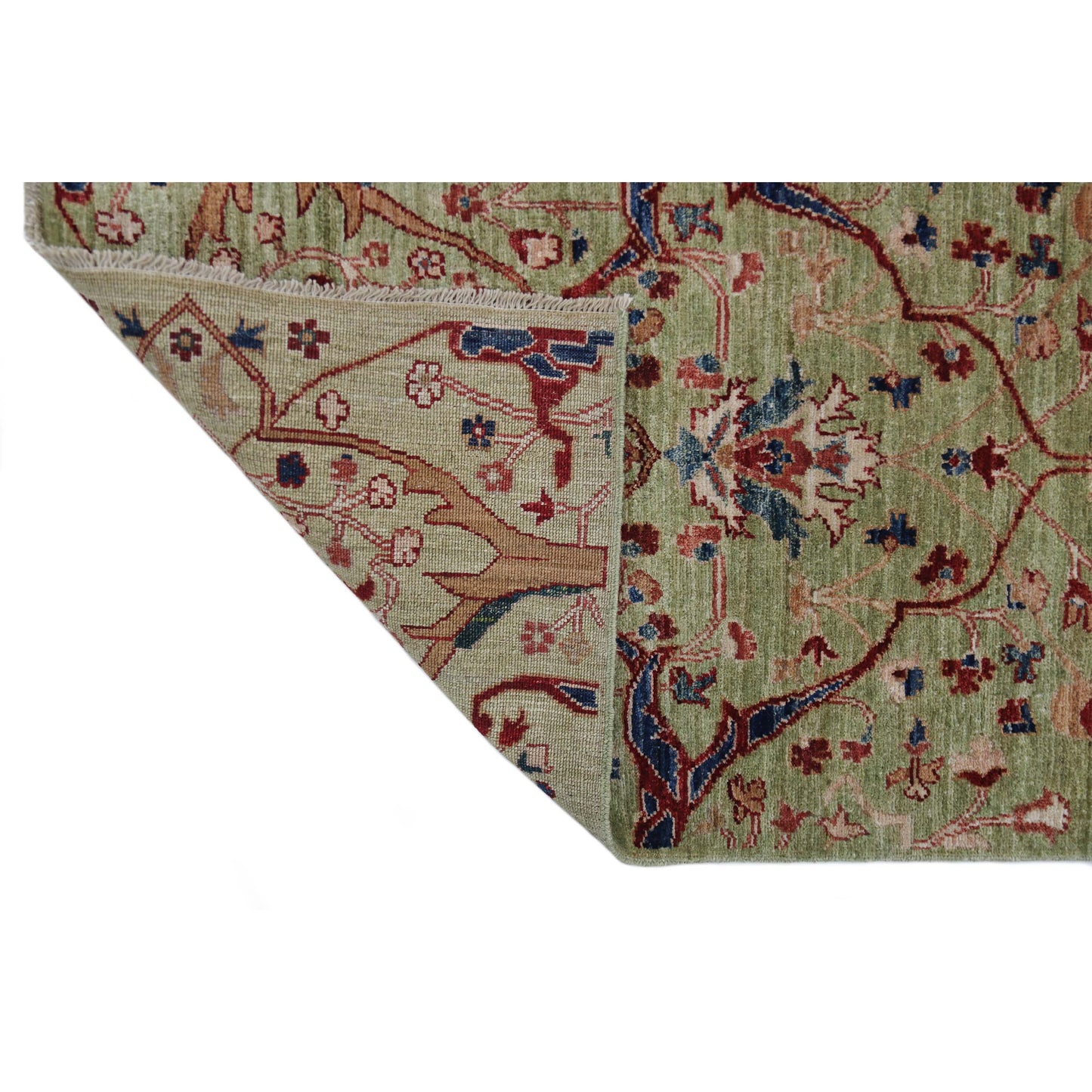 ARYANA ARYAN GREEN / RED 2'7" X 9'9"