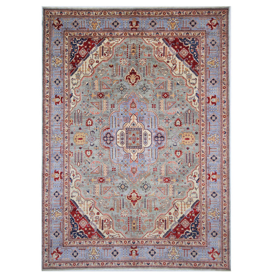 ARYANA ARYAN GREEN / LIGHT BLUE 9'10" X 13'8"