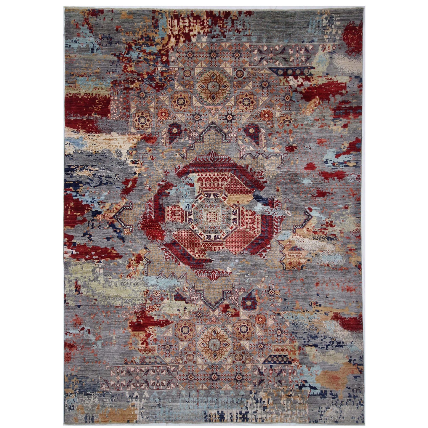 ARYANA MAMAB GREY / RED 10' X 13'8"