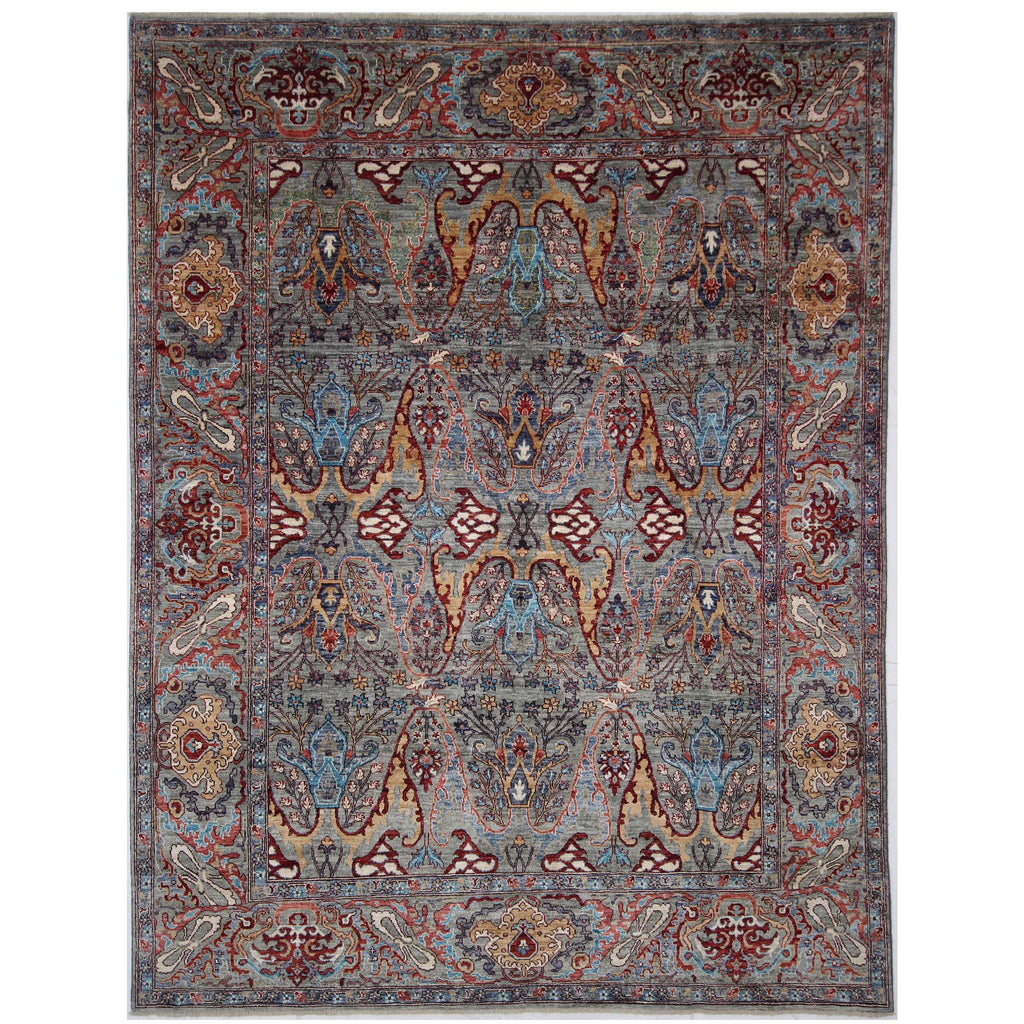 ARYANA BIJAR LIGHT GREEN / RED 7'11" X 10'5"