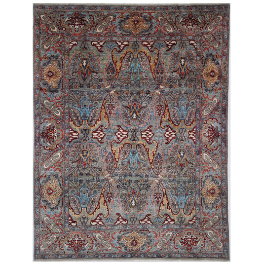 ARYANA BIJAR LIGHT GREEN / RED 7'11" X 10'5"