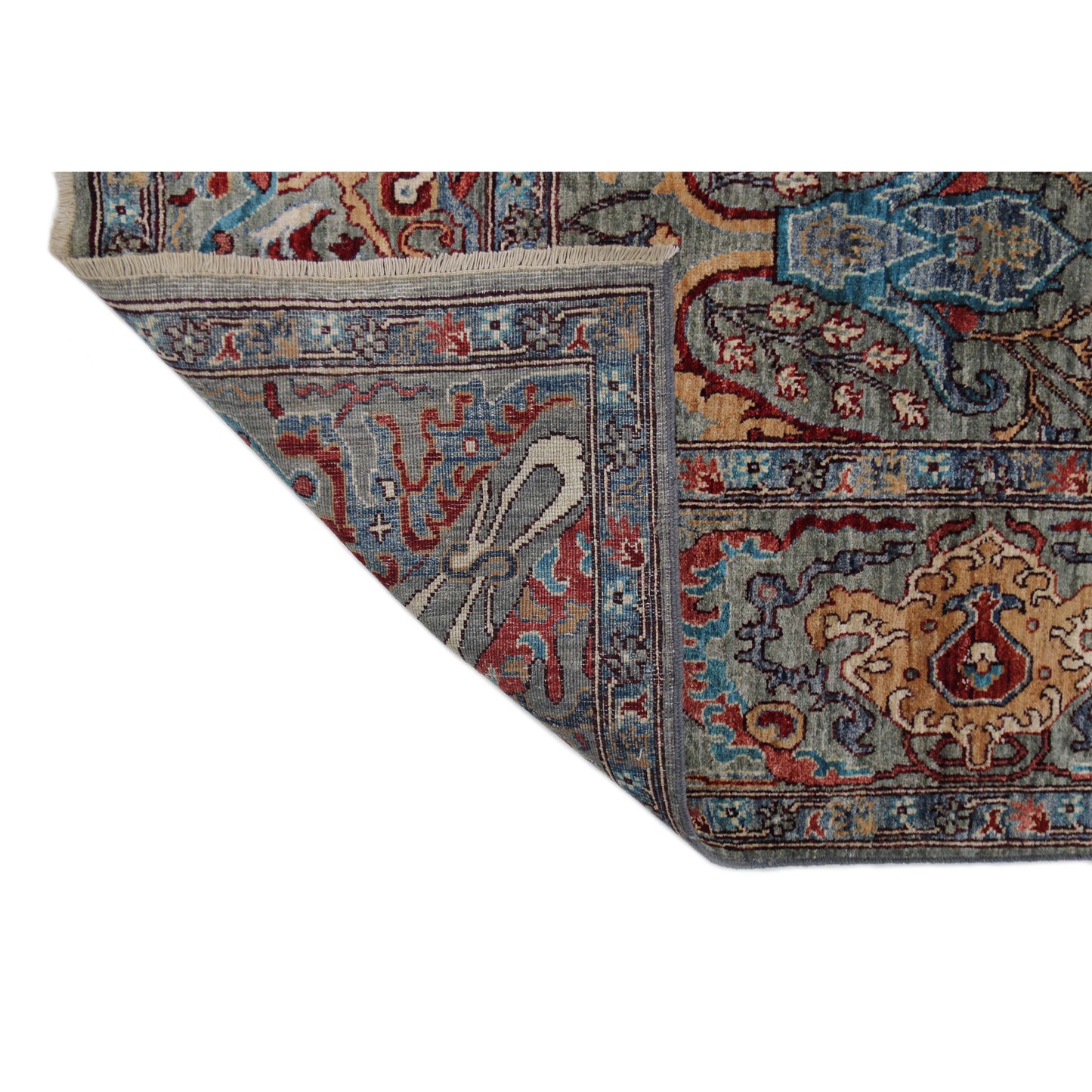 ARYANA BIJAR LIGHT GREEN / RED 7'11" X 10'5"