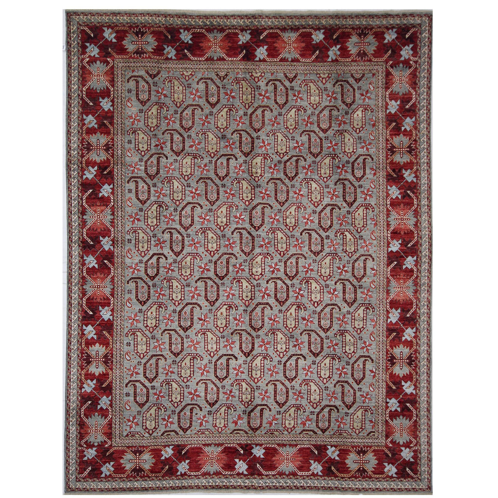ARYANA PAISL GREY / RED 8' X 10'3"