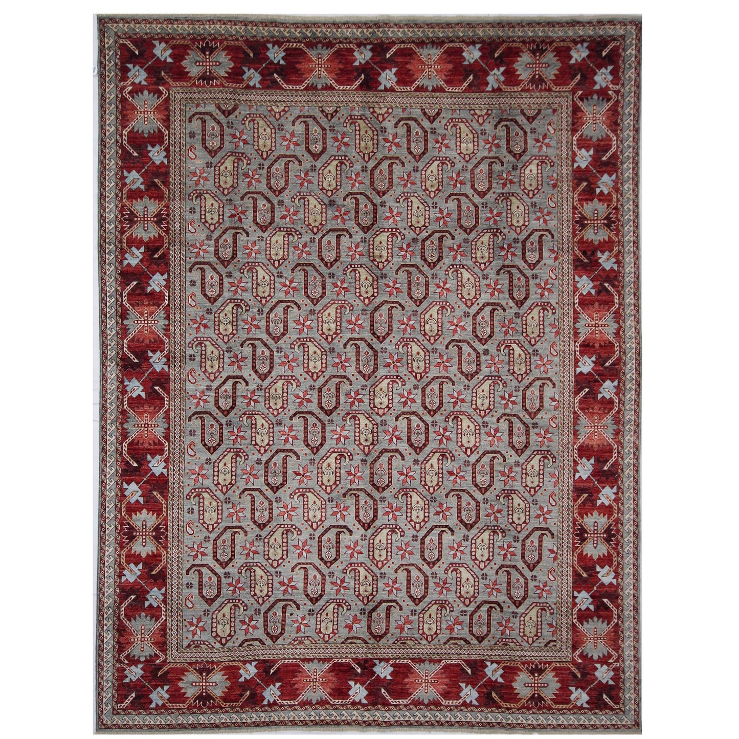 ARYANA PAISL GREY / RED 8' X 10'3"