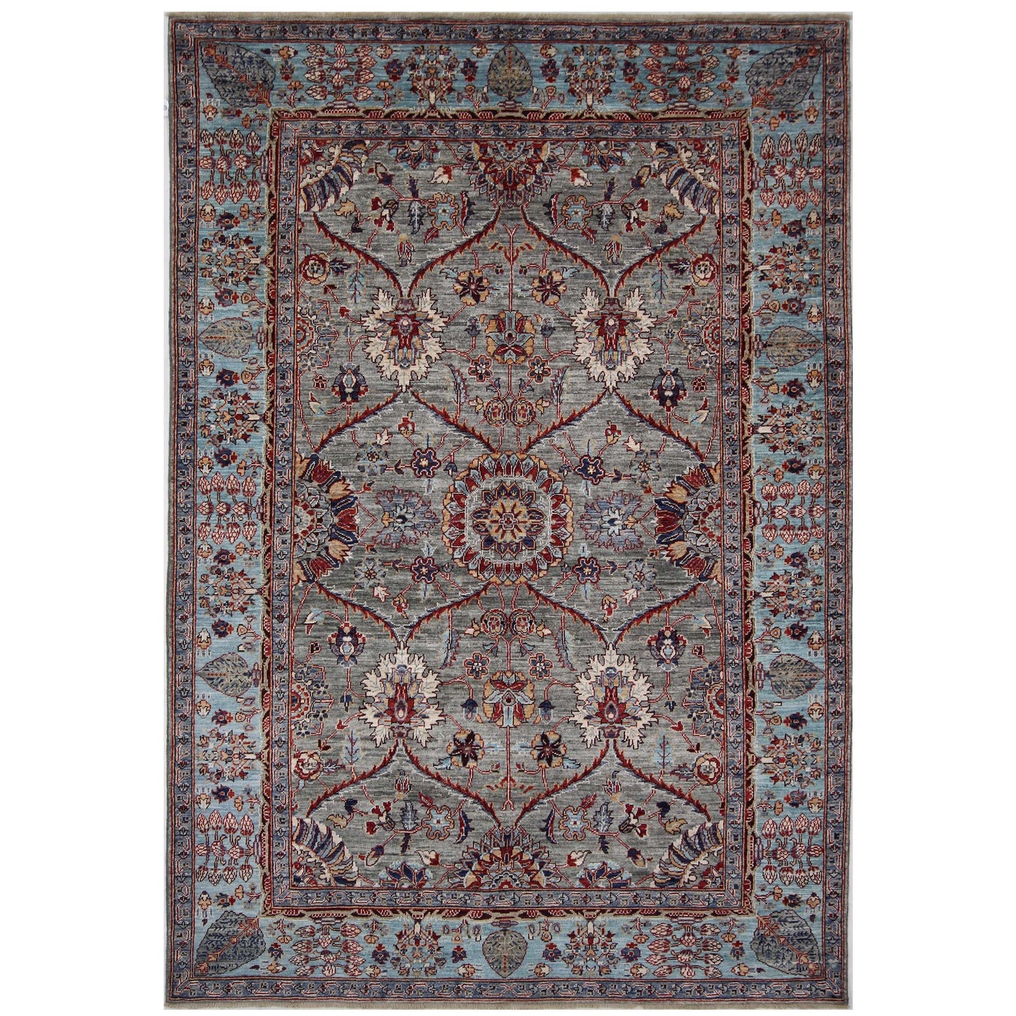 ARYANA ARYAN LIGHT GREEN / BLUE 5'11" X 8'8"